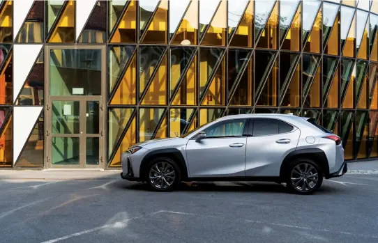  ??  ?? SILVER LINING With doors, hood, and front fenders in aluminium, the Lexus UX saves weight, improves handling, and gains fuel efficiency