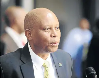  ?? /THULANI MBELE ?? Johannesbu­rg mayor Herman Mashaba at the City Council chambers last week during a motion of no confidence against him tabled by the ANC.