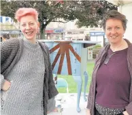  ??  ?? Creative Upcycler Jenni Devaney (left) and Tracie Dick from Tarten Ted who were part of the Associatio­n of Blairgowri­e Craftworke­rs stall