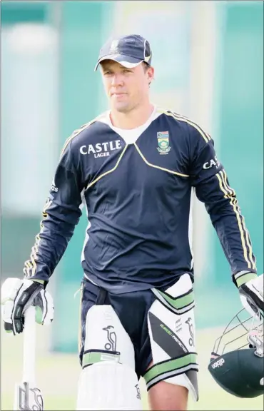  ?? Picture: RICHARD HUGGARD, GALLO IMAGES ?? THE DRAGON OF ST GEORGE’S: AB de Villiers strides out on to St George’s Park for a training session yesterday. The Proteas have lost their last three Test matches at the venue.