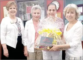  ?? Photo submitted ?? Members of Bella Vista Assembly of God were nice enough to drop off this beautiful basket for the library staff and volunteers in honor of Labor Day.