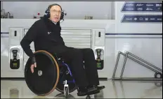  ?? DAVID RAMOS/AP PHOTO ?? Williams Team Principal Frank Williams in his team box during a practice session at the track in Montmelo just outside Barcelona, Spain, in 2010.