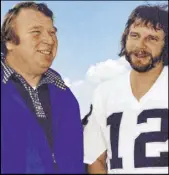  ?? George Brich The Associated Press ?? QB Ken Stabler with then-Raiders coach John Madden on Jan. 4, 1977.