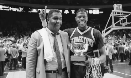  ?? Photograph: Bettmann/Bettmann Archive ?? John Thompson (left) with future NBA hall of famer Patrick Ewing during their time with Georgetown.