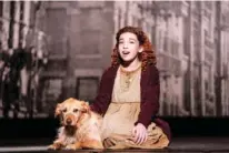  ?? SUBMITTED PHOTO ?? Ellie Pulsifer performs as Sandy in the touring company of “Annie,” which will be part of the 2023-24 Broadway series at Soldiers and Sailors Memorial Auditorium in Chattanoog­a.