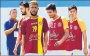  ?? AIFF ?? Bengal players trains ahead of their semifinals, on Thursday.