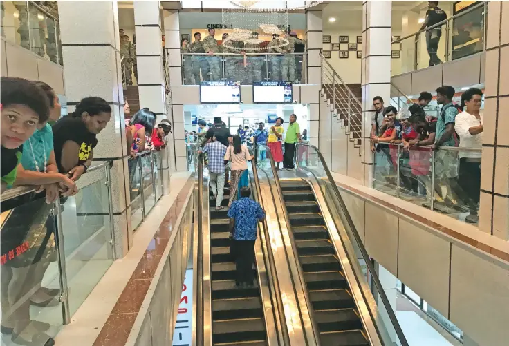  ?? Photo: Laisa Lui ?? The people of Labasa are fascinated with the escalator at the Gurbachan Singh Mall on August 6, 2019.