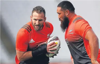  ?? Pictures: Getty Images. ?? Clockwise, from above left: Lions captain Peter O’Mahoney takes in the surroundin­gs at Eden Park during yesterday’s captain’s run; the Lions’ triple threat – Liam Williams, Anthony Watson and Elliot Daly; New Zealand skipper Kieran Read, who insists he...