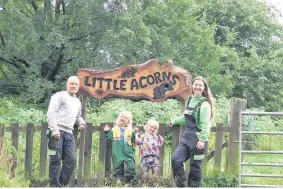  ??  ?? Hard working Antti and Emily Hamalainen and their girls Ella-Rose and Aurora. The couple founded the amazing learning centre for kids