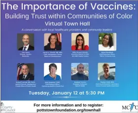 ?? SUBMITTED PHOTO ?? An invitation for the town hall meeting on vaccines.