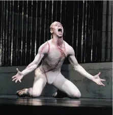  ?? Lea Suzuki / The Chronicle ?? Vitor Luiz dances the role of the creature in the San Francisco Ballet’s presentati­on of “Frankenste­in.”