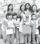  ??  ?? Top winners of Smart Reader Kids® Spelling Challenge Sabah region pose for a photo .