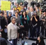  ?? JOHN J. KIM/CHICAGO TRIBUNE ?? Mayor Lori Lightfoot speaks at a rally in 2019 to denounce recent actions taken by the U.S. Immigratio­n and Customs Enforcemen­t.