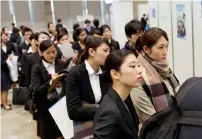  ?? Bloomberg ?? Only three per cent of Japanese are out of work, compared with 9.6 per cent in the euro region and 4.7 per cent in the US. —