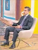  ?? ?? Diálogo. El presidente durante la entrevista con Telemadrid.