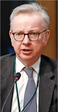  ?? ?? > Government minister Michael Gove