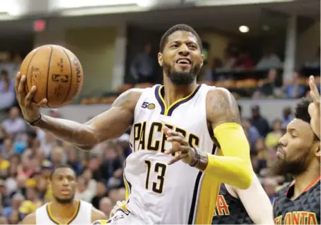  ?? ANDY LYONS/GETTY IMAGES ?? The Los Angeles Lakers have made no secret of their interest in signing former Pacers star Paul George when he becomes a free agent next summer.