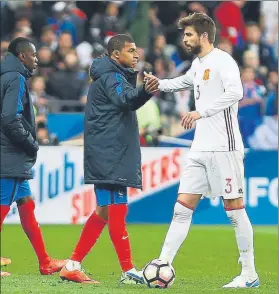  ?? FOTO: SIRVENT ?? Gerard Piqué, tras el partido El central culé no se mordió la lengua