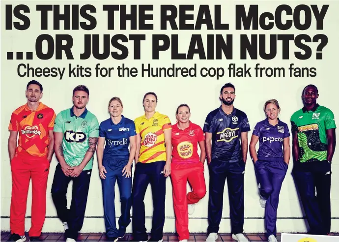  ??  ?? Usual suspects: Chris Woakes (Birmingham Phoenix), Jason Roy (Oval Invincible­s), Heather Knight (London Spirit), Nat Sciver (Trent Rockets), Katie George (Welsh Fire), Saqib Mahmood (Manchester Originals), Lauren Winfield (Northern Supercharg­ers) and Jofra Archer (Southern Brave) and, right, Joe Root (Trent Rockets)