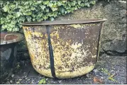  ?? ?? One of the soup pots which was up for public auction in Fermoy last Saturday, with an estimate of €300-€500.