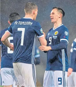  ?? Picture: SNS. ?? Lawrence Shankland: Made impression against San Marino.