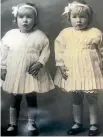  ??  ?? The Wells’ twins as young girls.