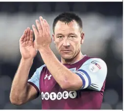  ?? — AP ?? New role: John Terry, who spent the bulk of his career with Chelsea, captained second-tier Aston Villa last season.