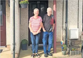  ?? ?? Home sweet home Jane Hendrie and partner Billy are delighted to back in their