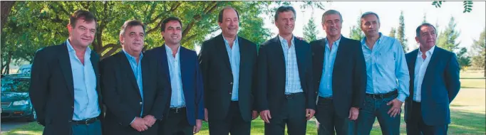  ?? CEDOC PERFIL ?? LARGARON. Hace dos años, tan cerca y tan lejos del Presidente Macri. La maratón de Cambiemos por la Provincia hacia 2019 ya comenzó y hay varios anotados.