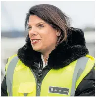  ??  ?? WARNING: A Border Force patrol boat in Dover where Caroline Nokes spoke to staff yesterday