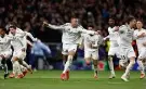  ?? OSCAR DEL POZO / AFP ?? Kylian Mbappé et ses coéquipier­s trop chambreurs à Madrid ?