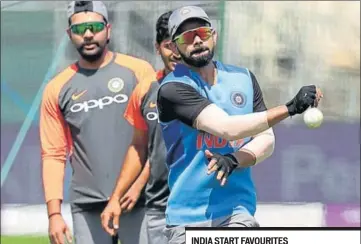  ?? REUTERS ?? Virat Kohli during a training session on Wednesday ahead of India’s first ODI against England at Trent Bridge.