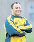  ?? AFP ?? Eddie Jones smiles during his first stint as coach of Australia in 2004.