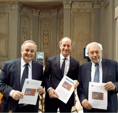  ??  ?? Incontro a tre Ieri a Roma si sono incontrati (da sinistra) Bressa, Zaia e Baretta