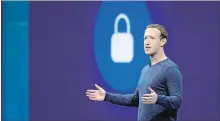  ?? MARCIO JOSE SANCHEZ THE ASSOCIATED PRESS ?? Facebook CEO Mark Zuckerberg said the company doesn’t know yet if any of the accounts that were hacked were misused.