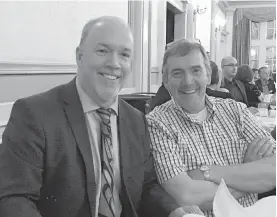  ?? VIA FACEBOOK ?? Premier John Horgan with his brother, Pat, who died on Jan. 6. The funeral will be held next month in Port McNeill.