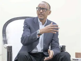  ??  ?? PRESIDENT Paul Kagame of Rwanda during an interview with The Star in Kigali. |