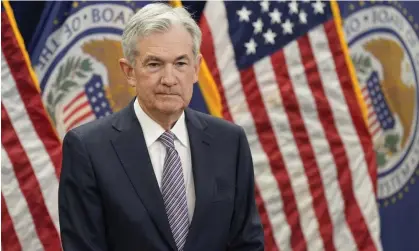  ?? ?? The Federal Reserve chairman, Jerome Powell, had previously ruled out a 0.75 point increase. Photograph: Patrick Semansky/AP