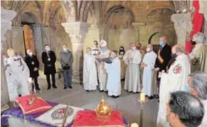  ?? ABC ?? Un momento de la eucaristía oficiada ayer por el obispo de León, Ángel de las Heras