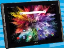  ??  ?? ABOVE Thanks to its “quantum dot” tech, the Iconia Tab 10 delivers lush and vibrant colours