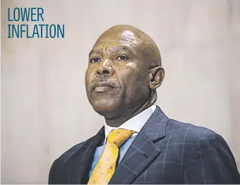  ?? Picture: Bloomberg ?? Reuters quotes Governor Lesetja Kganyago as saying the Reserve Bank’s 3%-6% inflation target range should probably be lower to bring it in line with emerging market peers.