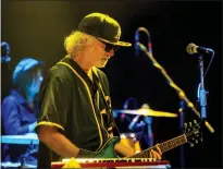  ?? Ray Chavez / Bay Area News Group ?? Scott Mccaughey of the Baseball Project performs during a concert at the Guildtheat­re in Menlo Parkon Sept. 21, 2023.