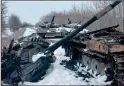  ?? ?? Destroyed Russian tanks near Sumy