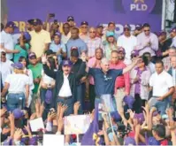  ?? FUENTE EXTERNA ?? El presidente Danilo Medina en la caravana del PLD.