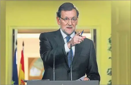  ?? EMILIA GUTIÉRREZ ?? El presidente Mariano Rajoy, el pasado viernes