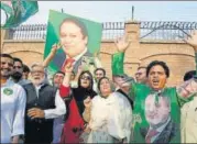  ?? REUTERS ?? Nawaz Sharif supporters celebrate in Peshawar.