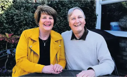  ??  ?? Debbie Watson with cancer patient James Boston, who needs help around the home as a result of his illness