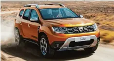  ??  ?? Doch, es gibt auch etwas für den kleineren Geldbeutel, zum Beispiel die zweite Gene ration des Dacia Duster, der wohl um die 12000 Euro zu haben sein wird.