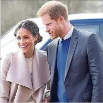  ?? CHRIS JACKSON / GETTY IMAGES ?? Prince Harry and Meghan Markle visit the Eikon Centre and attend an event to mark the second year of the youth-led peace-building initiative “Amazing the Space” on March 23 in Lisburn, Northern Ireland. The couple will be married May 19 in St. George’s...