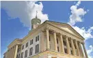  ?? LARRY MCCORMACK/THE TENNESSEAN ?? Tennessee state Capitol July 24, 2019, in Nashville.